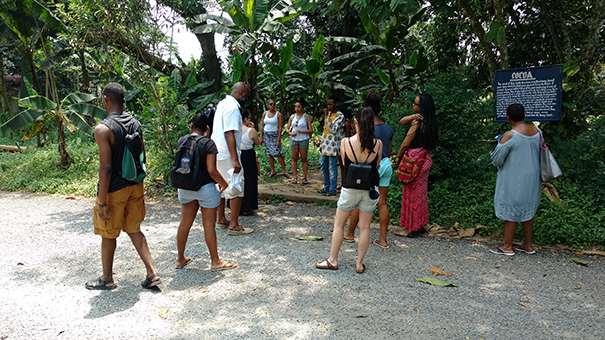 History Department students visit the Aburi Gardens in Ghana. 