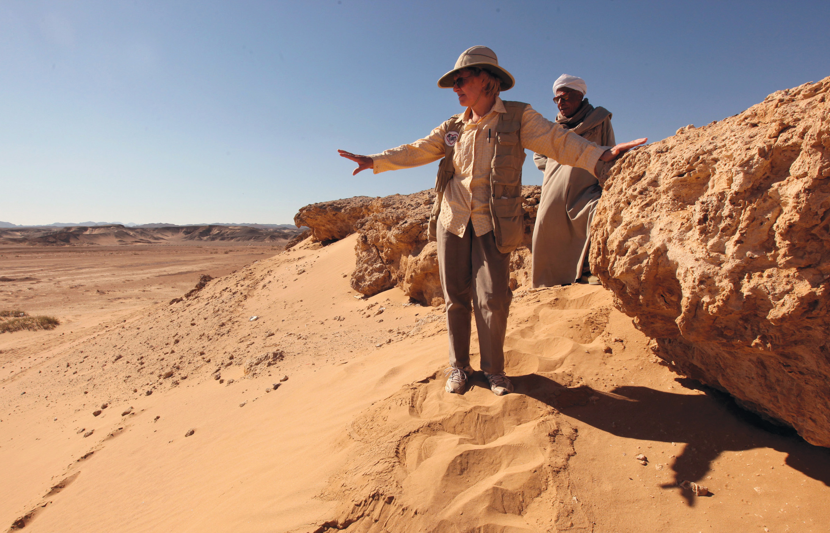 Archaeologist Kathryn Bard ’68 on site in Egypt.