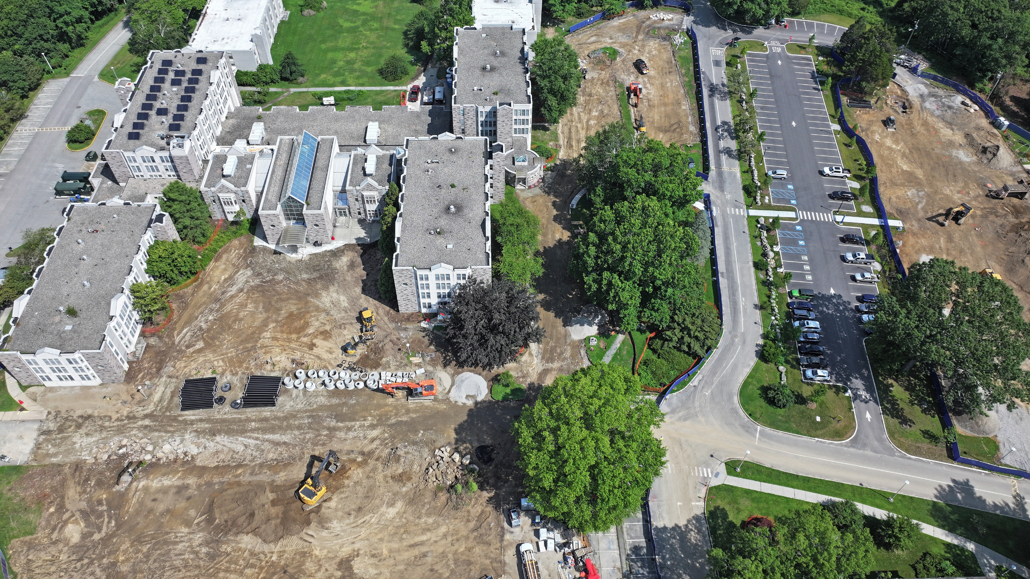 Cro-Plex Connector and Lower East Lot Aerial of Construction