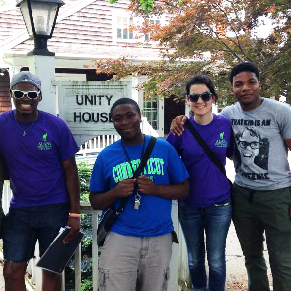 Students in front of Unity House
