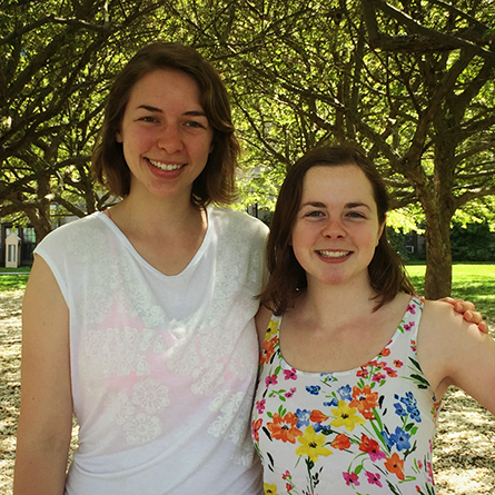 Annette Davis '18, left, and Emma Race '18