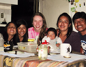 Annette Davis '18 and her host family