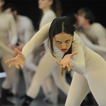 Ya'ara Moses, a teacher of the Israeli dance form Gaga, is a guest artist in the College's Dance Department this semester.