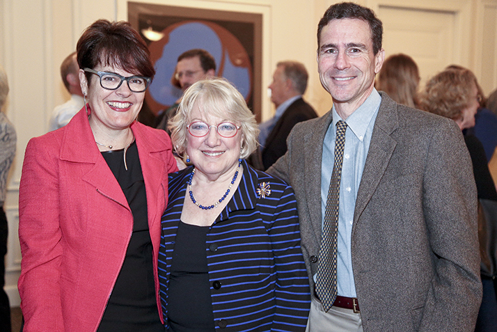 President Katherine Bergeron, Linda Lear and Dean of the College Jefferson Singer