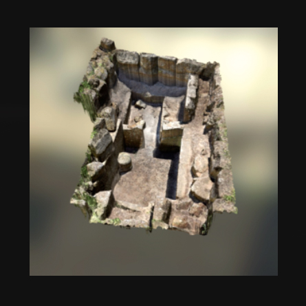 3d model of an etruscan tomb in orvieto italy
