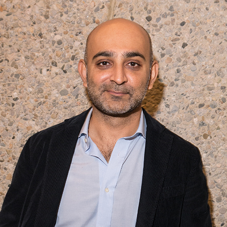 A portrait of author Mohsin Hamid at Connecticut College