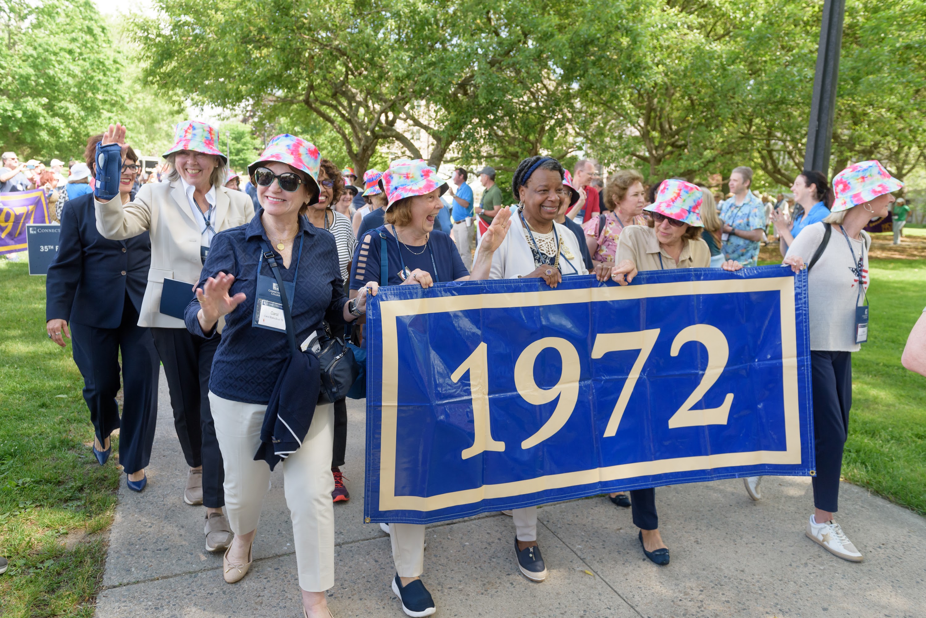The Class of 1972 leads the way at Reunion 2022 Parade of Classes.