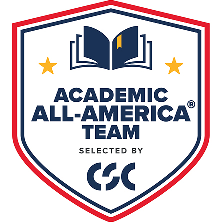 The logo for the CSC Academic All America Team