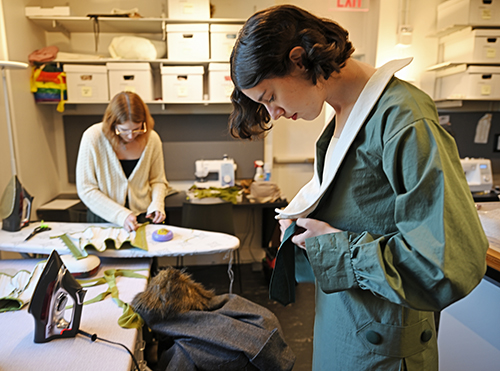 Beth Marsh '24 works on costume design.