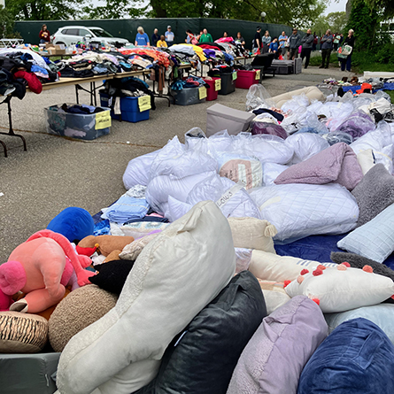 A photo of the donations collected during the 2025 Give N Go event.