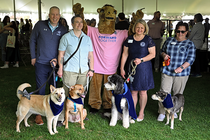 First Dog Koda and her court at Indoguration on Tempel Green